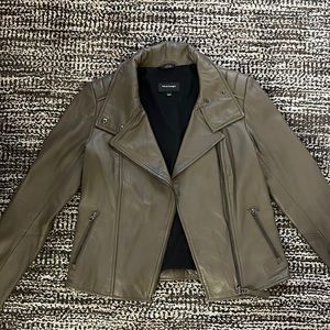 Mackage green leather jacket